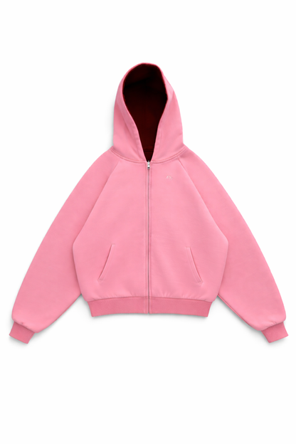 Pink-Mocha Reversible Zipper