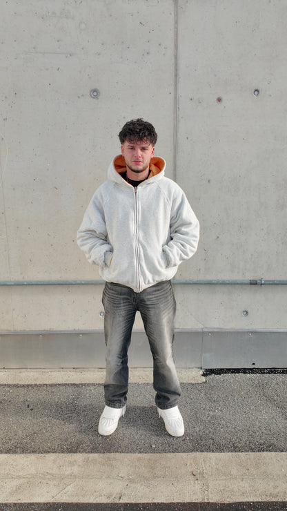 Grey Sun reversible Zipper.