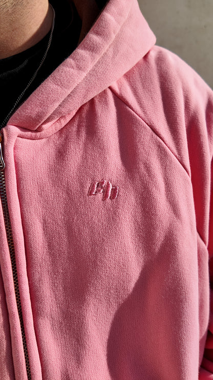 Pink-Mocha Reversible Zipper